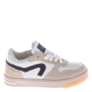 leren sneakers wit/beige