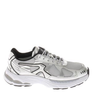 leren sneakers zilver
