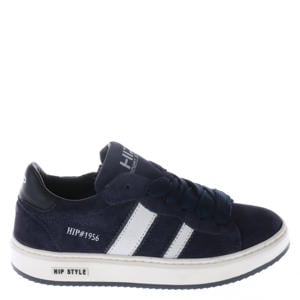suède sneakers donkerblauw