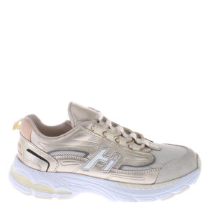 leren sneakers goud