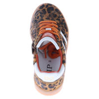 thumbnail: Hip leren sneakers panterprint/oranje