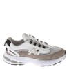 Hip leren sneakers wit/beige/grijs