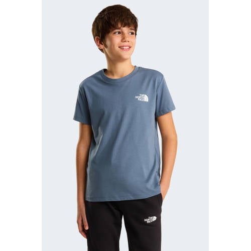 The North Face T-shirt grijsblauw Jongens/Meisjes Katoen Ronde hals Effen - maat 158/164 afbeelding