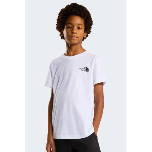 The North Face T-shirt wit Jongens/Meisjes Katoen Ronde hals Effen - maat 134/140 afbeelding