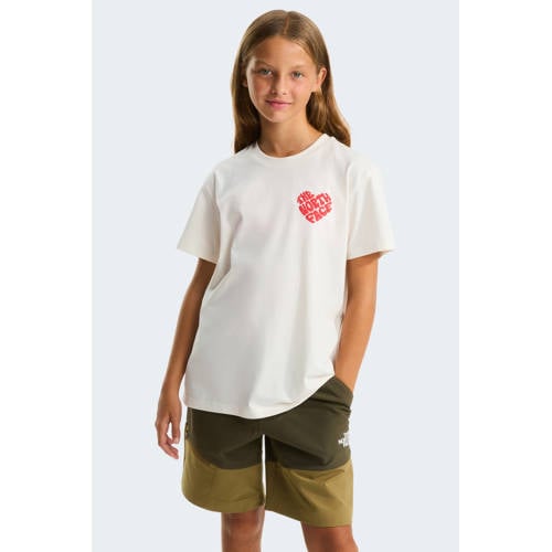 The North Face T-shirt Brand Proud wit Meisjes Katoen Ronde hals Printopdruk - maat 158/164 afbeelding