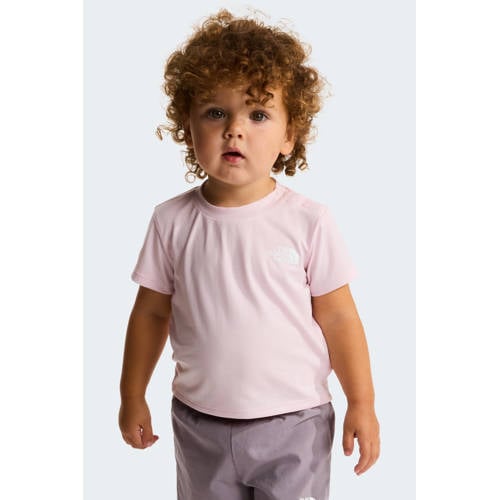 The North Face T-shirt + short roze/lila Set Jongens/Meisjes Polyester Ronde hals - maat 86/92 afbeelding