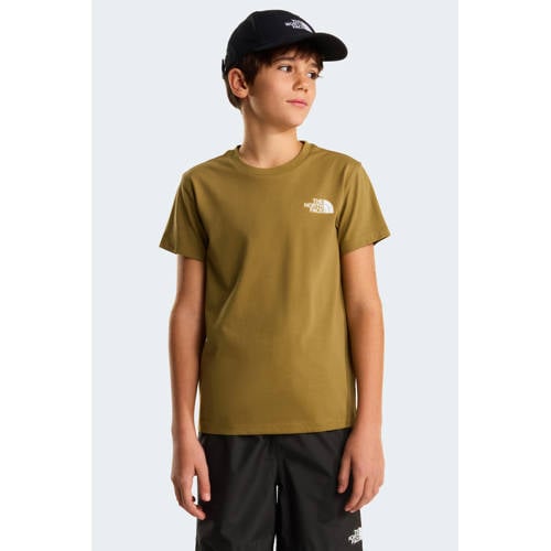 The North Face T-shirt groen Jongens/Meisjes Katoen Ronde hals Effen - maat 134/140 afbeelding