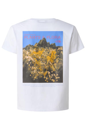 T-shirt Flora wit