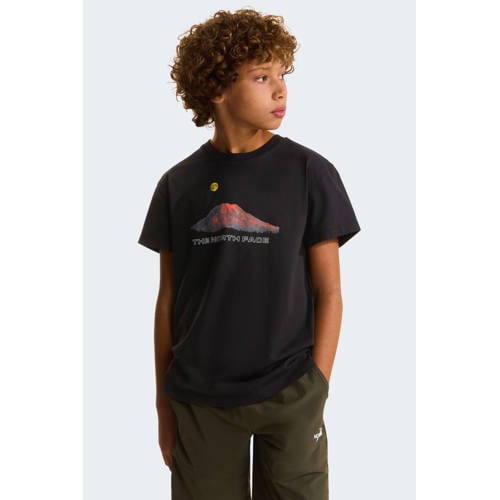 The North Face T-shirt Mountain Night zwart Jongens/Meisjes Katoen Ronde hals - maat 176/188 afbeelding