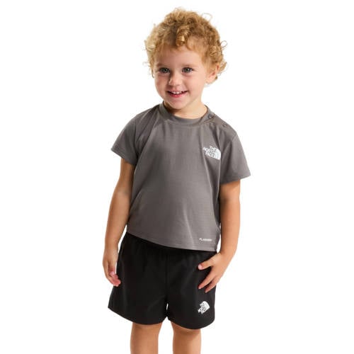 The North Face T-shirt + short grijs/zwart Set Jongens/Meisjes Polyester Ronde hals - maat 80/86 afbeelding