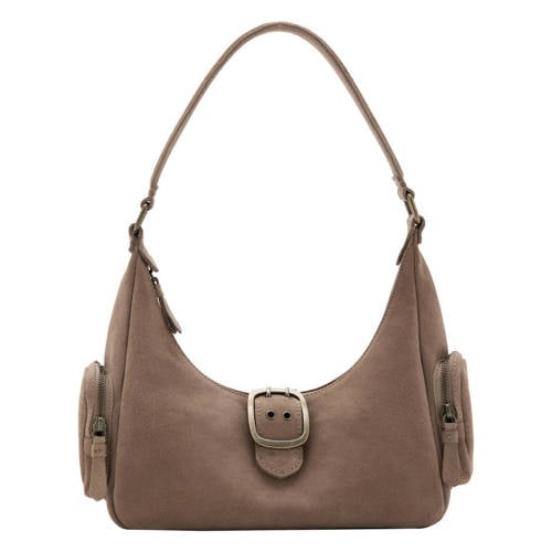 MANGO TEEN leren handtas bruin Meisjes Leer Effen | Tas van MANGO TEEN afbeelding