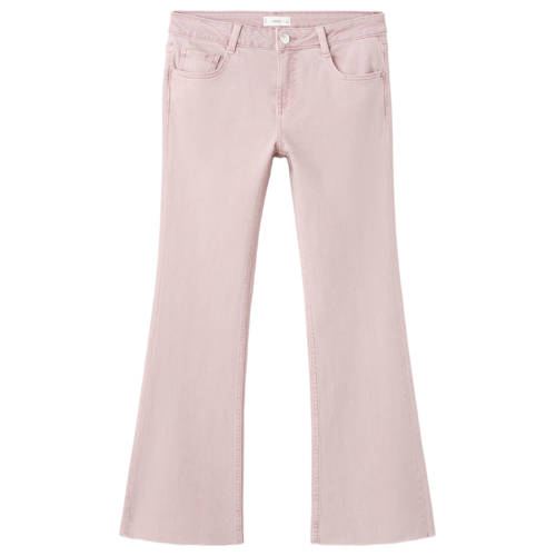 MANGO TEEN flared jeans lichtroze Meisjes Stretchdenim Effen - maat 158(XS) afbeelding