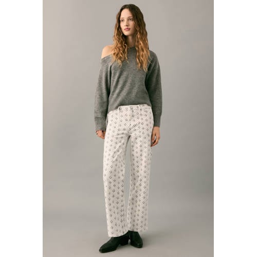 MANGO TEEN straight leg jeans wit Meisjes Denim All over print