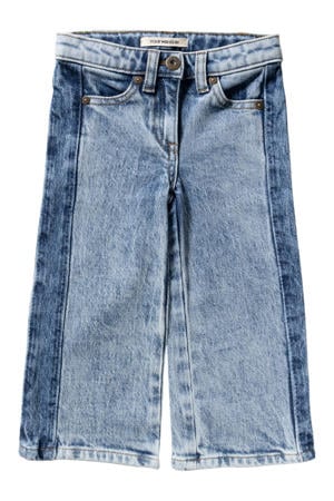 wide leg jeans light blue denim