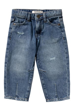 ripped jeans medium blue denim