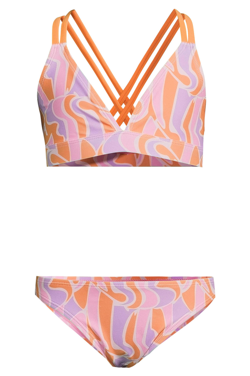 Me & My Monkey triangel bikini roze/oranje