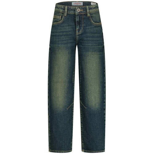 Vingino Relaxed loose fit jeans medium blue denim Blauw Effen - maat 140 afbeelding