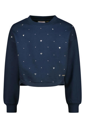 sweater met hartjes donkerblauw