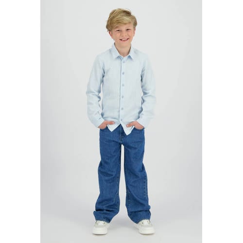 Vingino Relaxed loose fit jeans medium blue denim Blauw Effen - maat 134 afbeelding