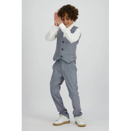Vingino gilet grijsblauw Jongens Polyester V-hals Effen - maat 176 afbeelding
