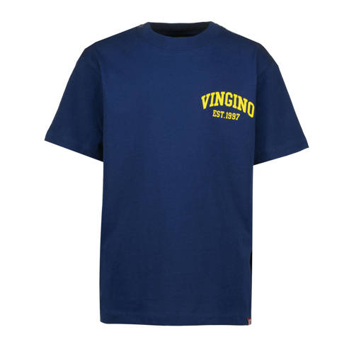 Vingino T-shirt blauw Jongens Katoen Ronde hals Logo - maat 116 afbeelding