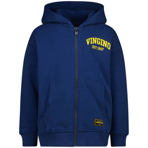 Vingino sweatvest blauw Logo - maat 152 | Vest van Vingino afbeelding
