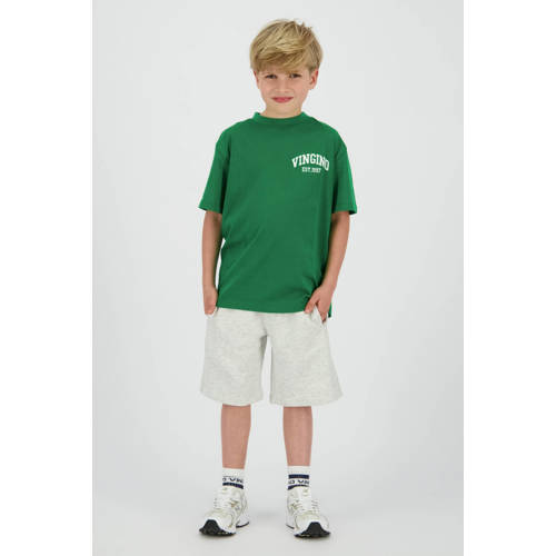 Vingino relaxed sweatshort grijs melange Korte broek Logo - maat 128 afbeelding
