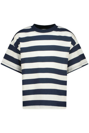 gestreepte T-shirt donkerblauw