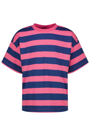 gestreepte T-shirt roze