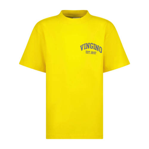Vingino T-shirt geel Jongens Katoen Ronde hals Logo - maat 152 afbeelding