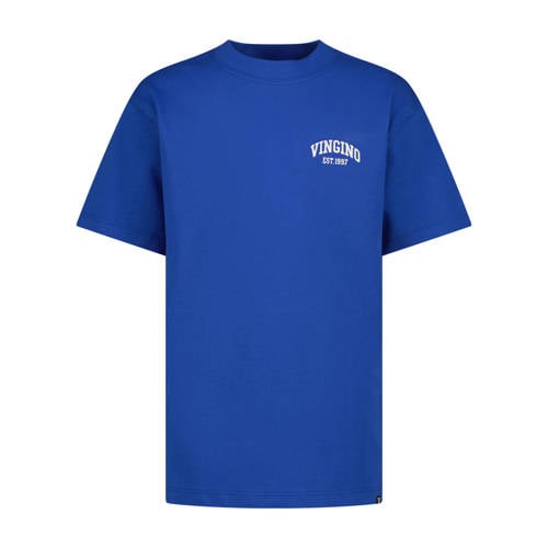 Vingino T-shirt blauw Jongens Katoen Ronde hals Printopdruk - maat 92 afbeelding