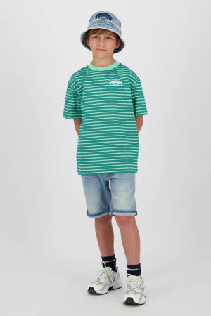 gestreepte T-shirt groen