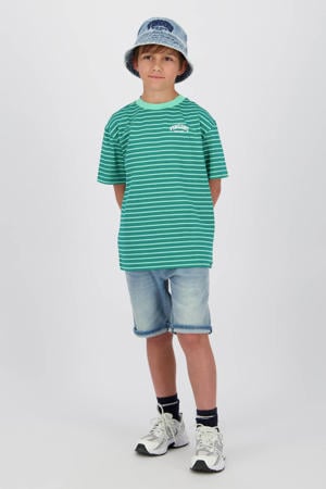 gestreepte T-shirt groen