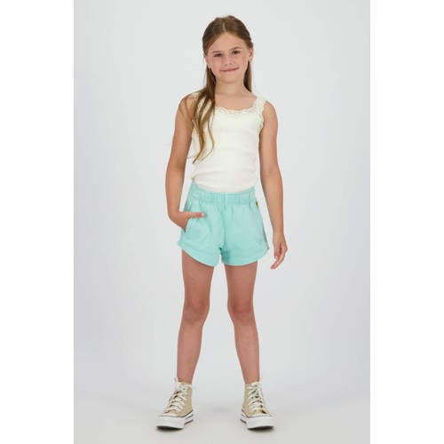 Vingino loose sweatshort lichtblauw Korte broek Meisjes Katoen Effen - maat 140 afbeelding