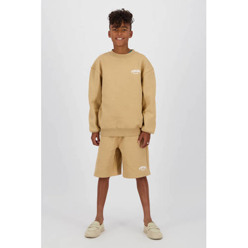 Vingino sweater zand Beige Printopdruk - maat 116 | Sweater van Vingino afbeelding