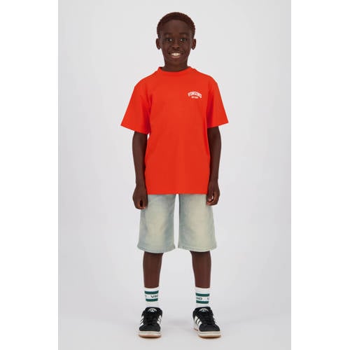 Vingino T-shirt rood Jongens Katoen Ronde hals Printopdruk - maat 92 afbeelding