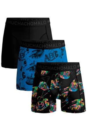 boxershort - blauw/zwart (set van 3)