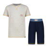 Vingino shortama lichtgrijs melange/donkerblauw