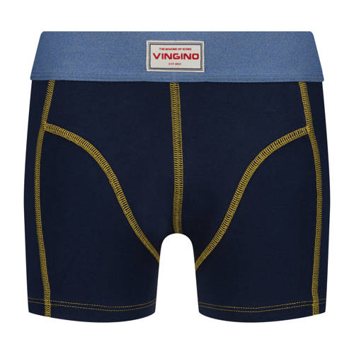 Vingino boxershort - set van 3 donkerblauw/blauw/olijfgroen Jongens Stretchkatoen