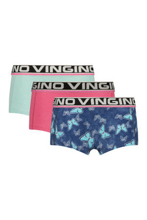 short - roze/blauw/mintgroen (set van 3)