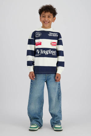 gestreepte longsleeve donkerblauw