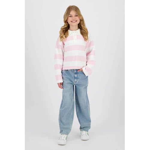 Vingino gestreepte sweater roze Streep - maat 176 | Sweater van Vingino afbeelding