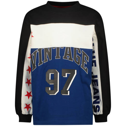Vingino longsleeve blauw Jongens Katoen Ronde hals All over print - maat 164 afbeelding
