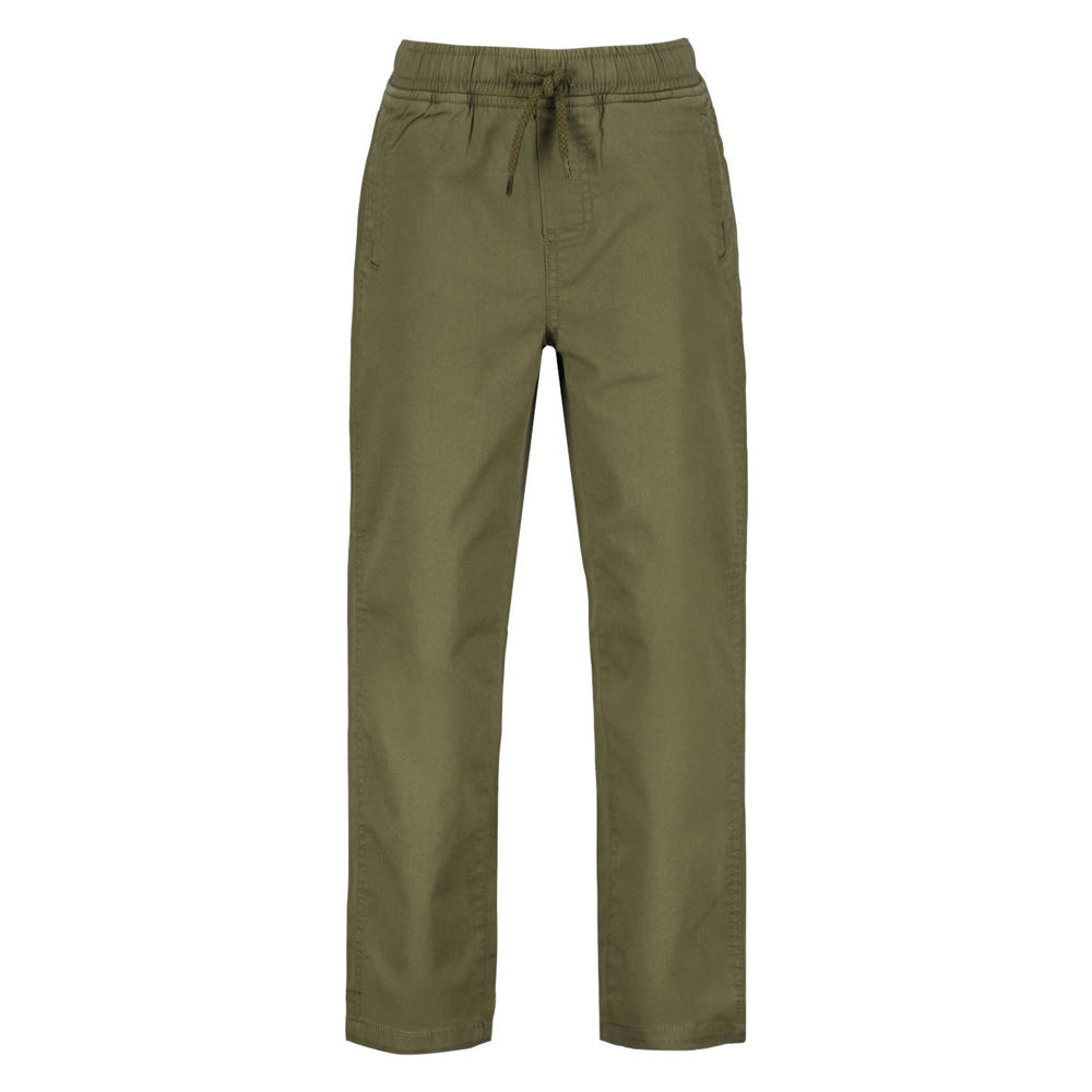 Groene jongens Vingino loose fit jeans baggy jeans van katoen met regular waist en effen
