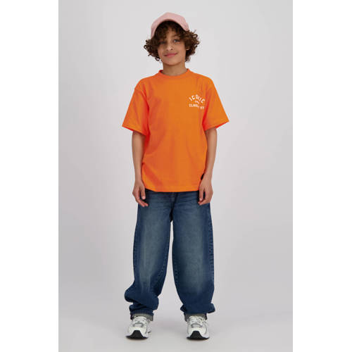 Vingino T-shirt oranje Jongens Katoen Ronde hals Printopdruk - maat 152 afbeelding