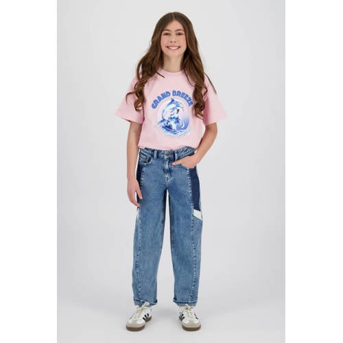 Vingino T-shirt roze Meisjes Katoen Ronde hals Printopdruk - maat 176 afbeelding