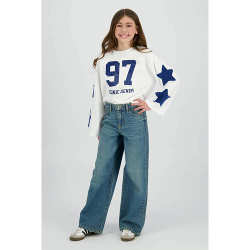 Vingino longsleeve wit Meisjes Katoen Ronde hals Printopdruk - maat 116 afbeelding