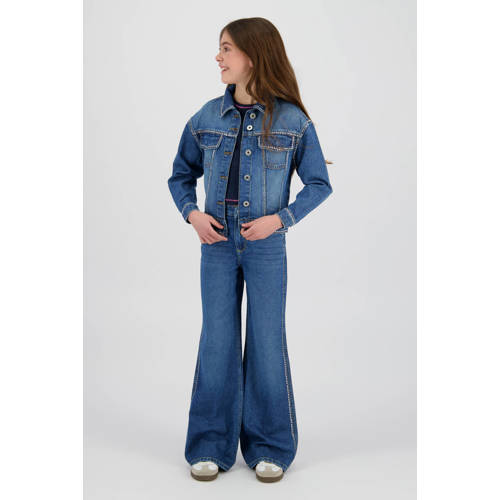 Vingino high waist wide leg jeans wide leg jeans medium blue denim Blauw - maat 164 afbeelding