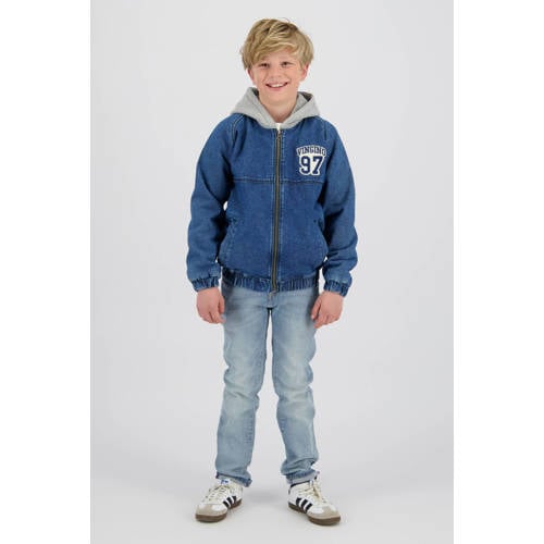 Vingino denim spijkerjas medium blue denim Blauw Meerkleurig - maat 140 afbeelding