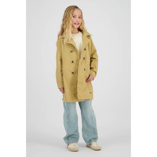 Vingino trenchcoat zand Jas Beige Meisjes Katoen Reverskraag Effen - maat 116 afbeelding